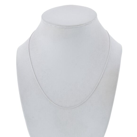 Vintage Sterling Silver 925 0.8mm Chain Link Necklace 16"-18" - Picture 1 of 3